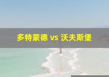 多特蒙德 vs 沃夫斯堡